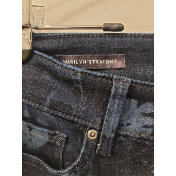 NYDJ Marilyn Straight Leg Jeans in Floral Print - Picture 6 of 9